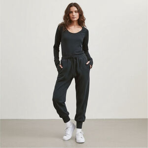 FP Movement by Free People Make It Count Onesie Jumpsuit Romper Size M Black